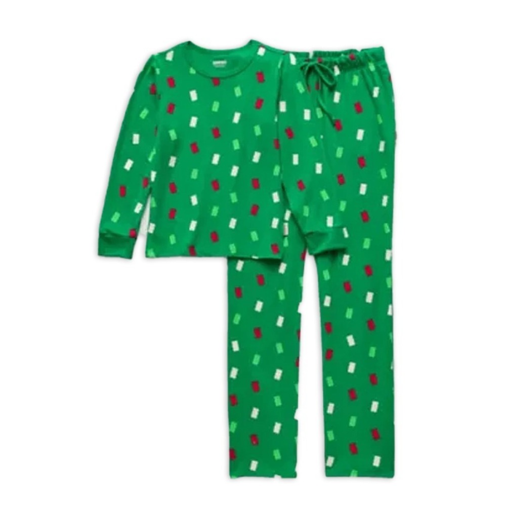Haribo Goldbears Toddler Pajama Set Green Gummy Bear‎ Print Long Sleeve 5T PJs